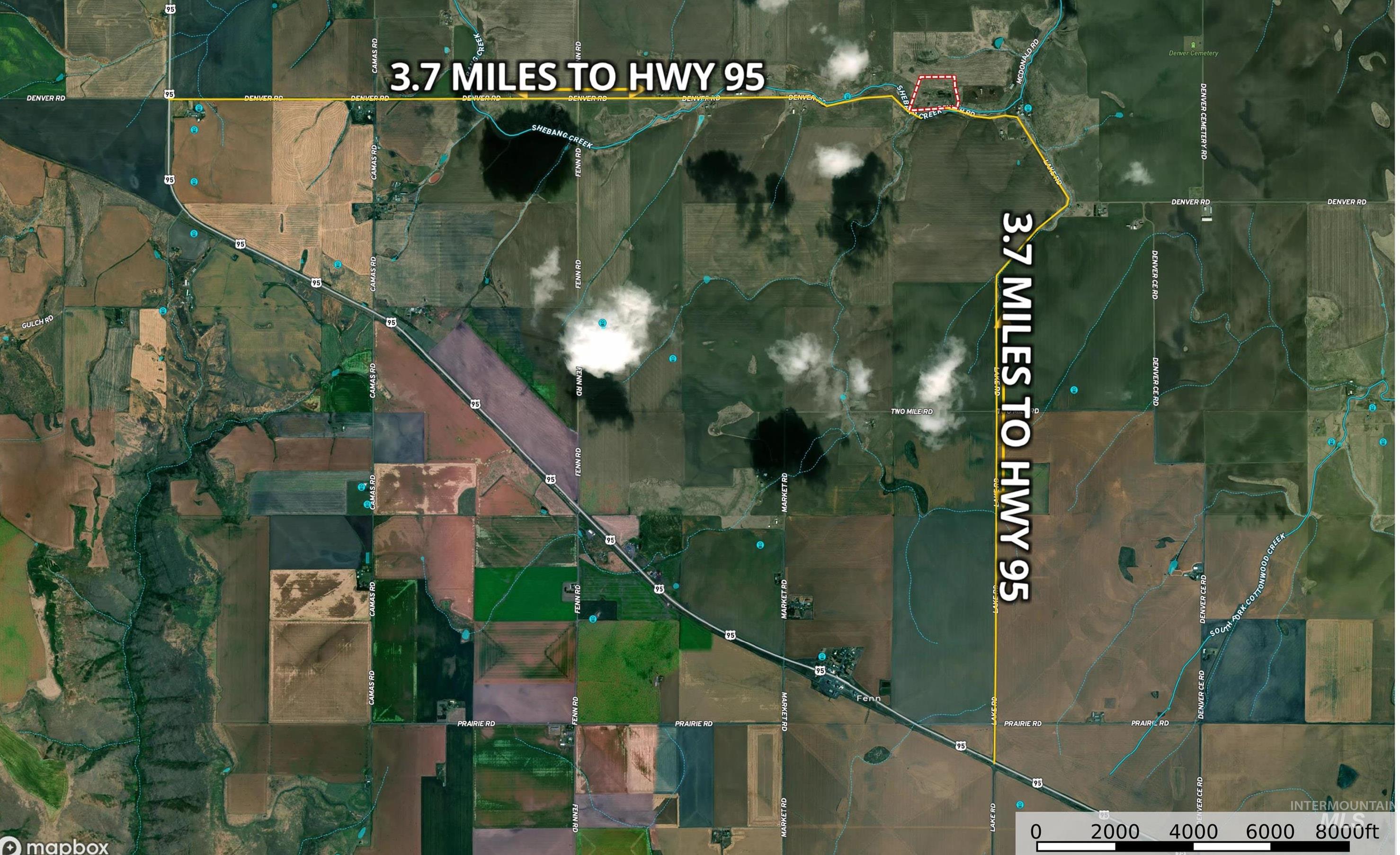 Map / location with property boundaries highlighted