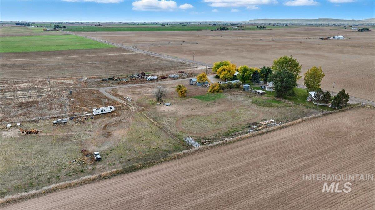 Aerial view of sparsely populated area