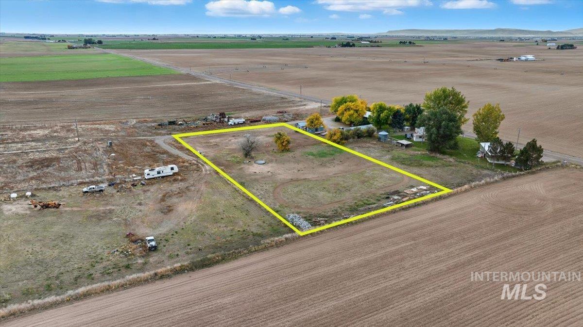 View of rural area with property parcel outlined