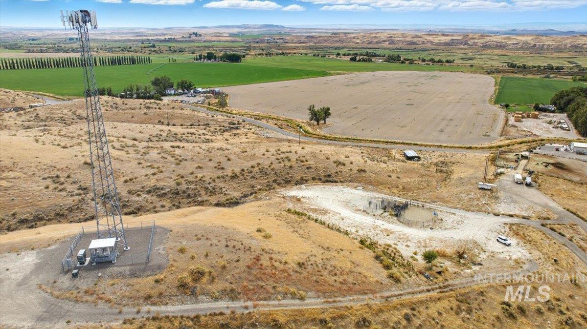 Aerial view of sparsely populated area