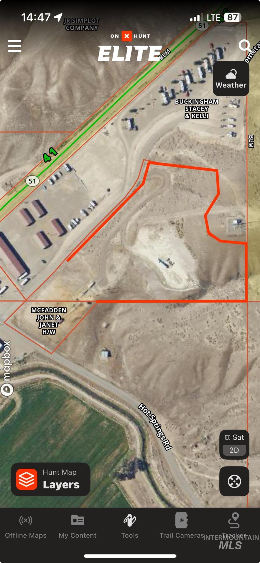 Map / location with property boundaries highlighted