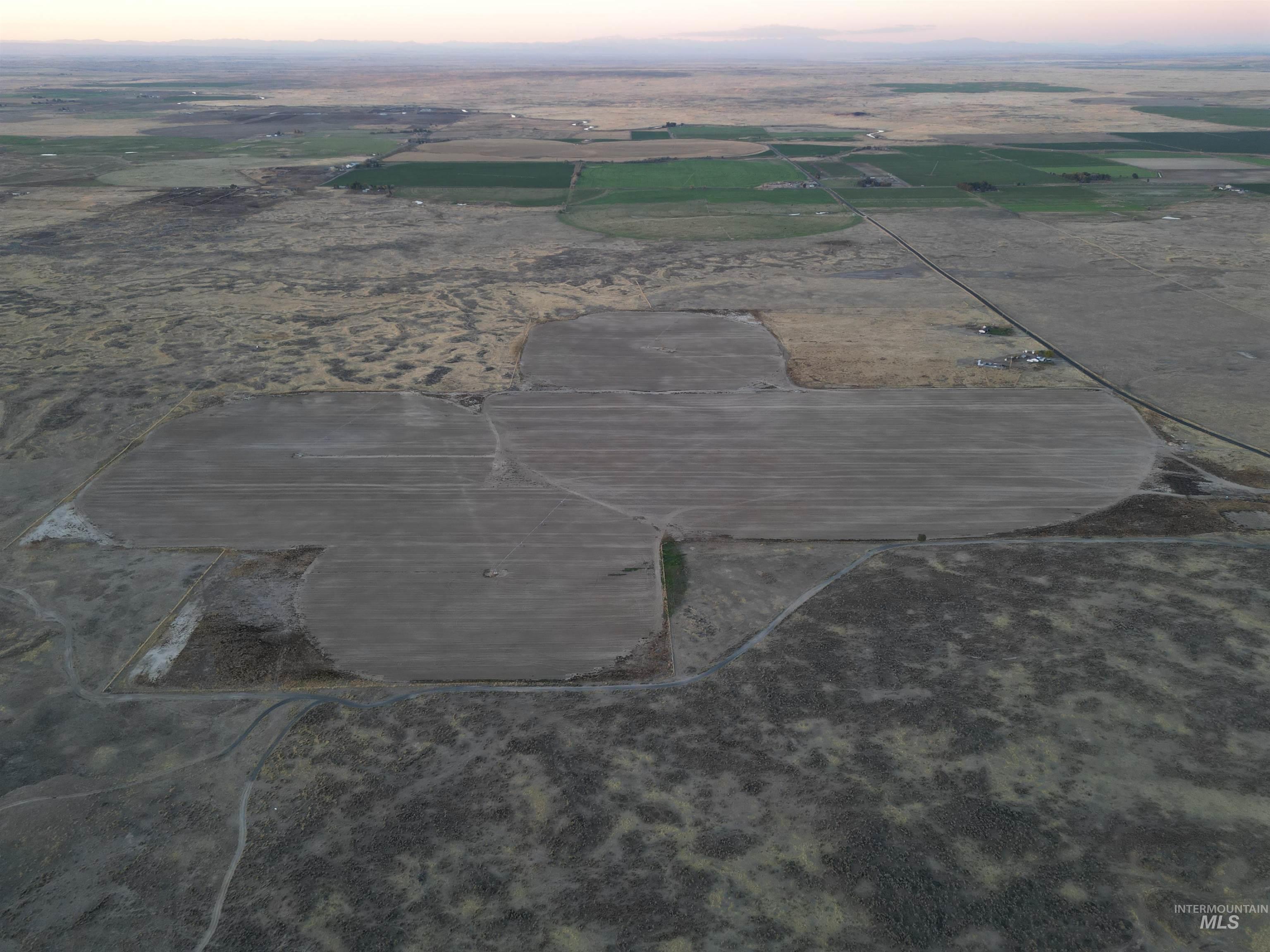 Aerial overview of property's location with rural landscape