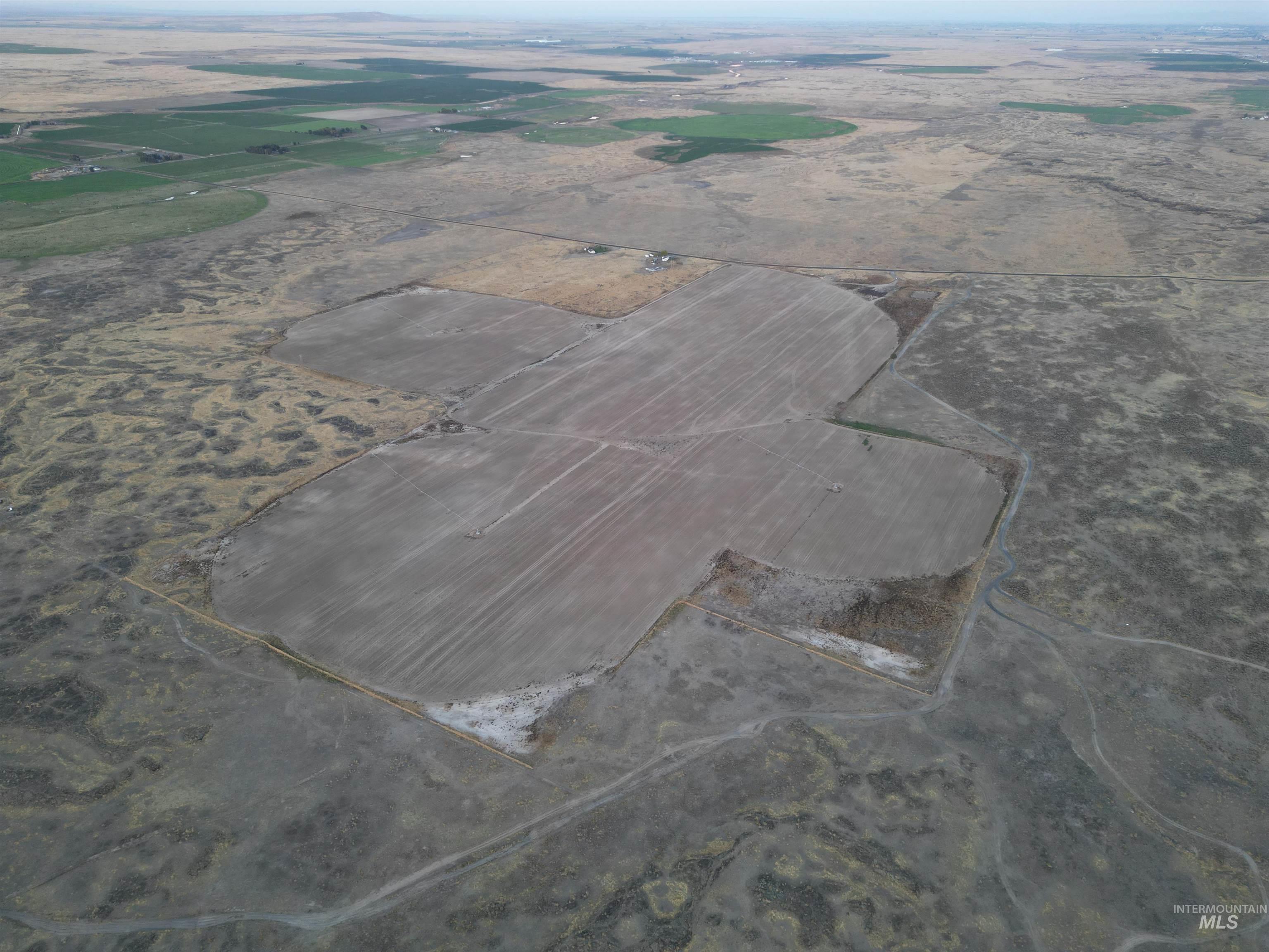 Aerial overview of property's location with rural landscape