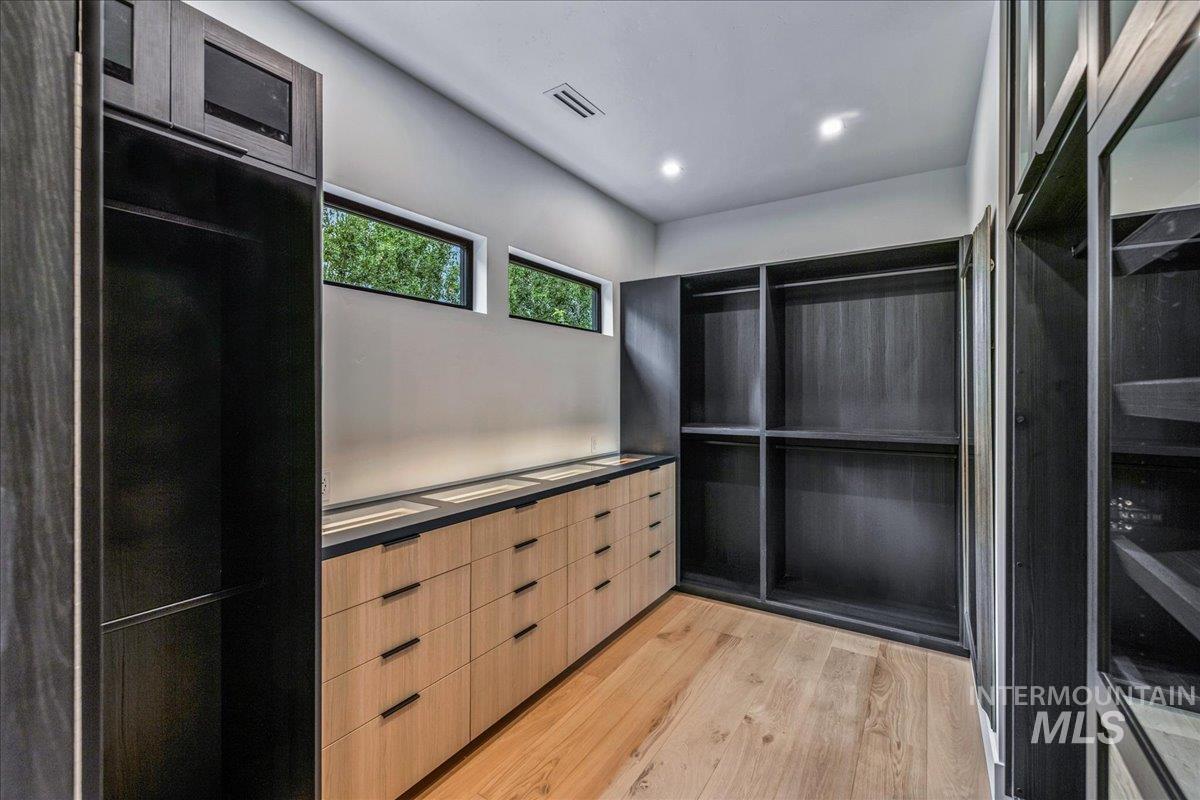 Spacious closet featuring light wood finished floors