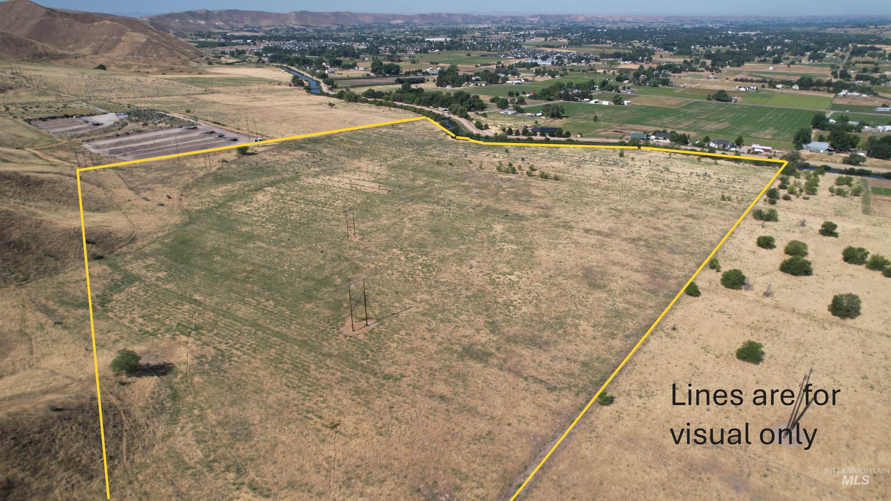 View of rural area with property parcel outlined