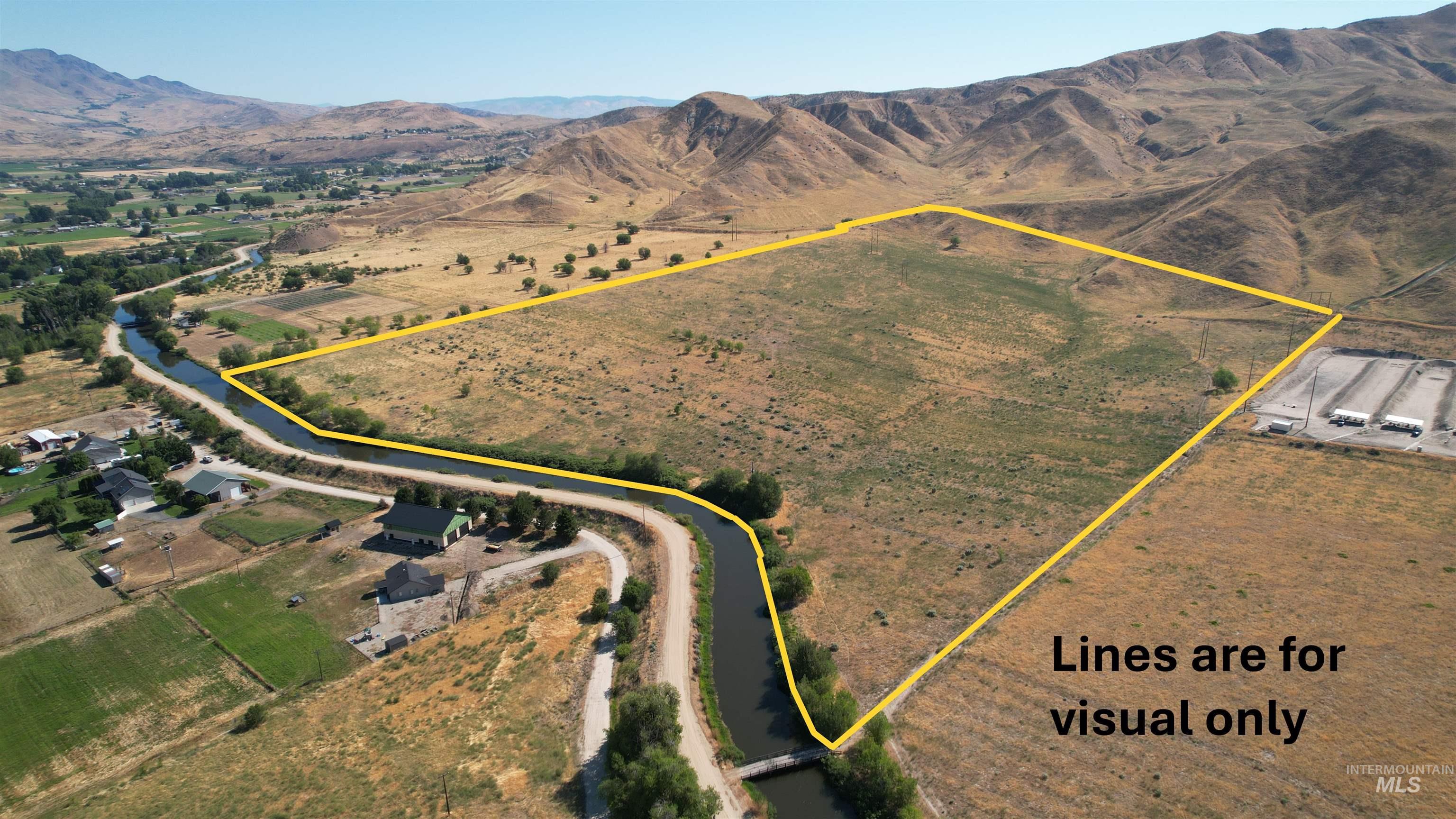 View of rural area featuring property boundaries highlighted