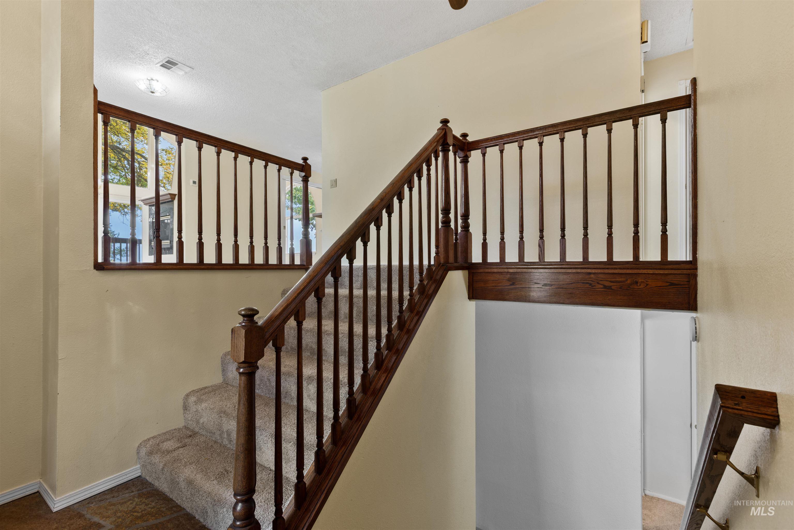 Stairway with baseboards