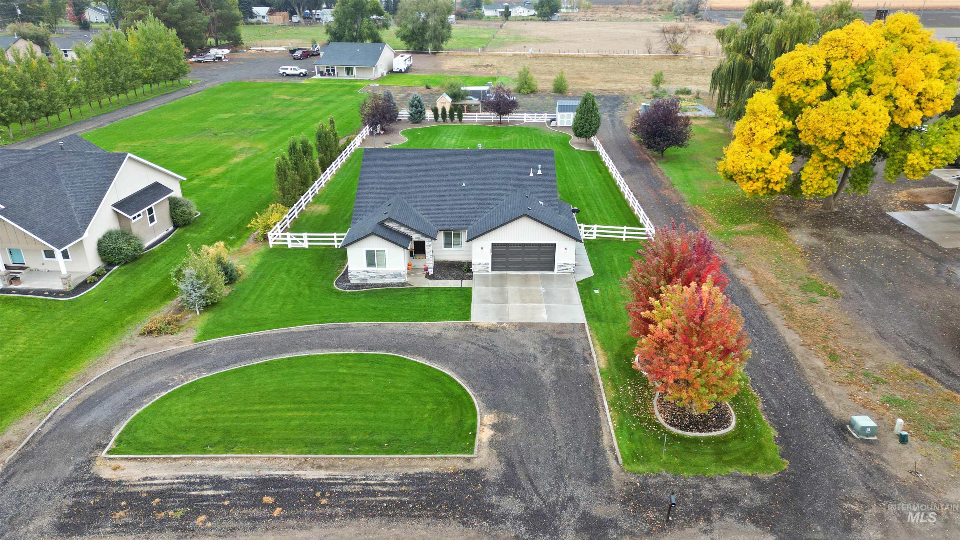 View from above of property
