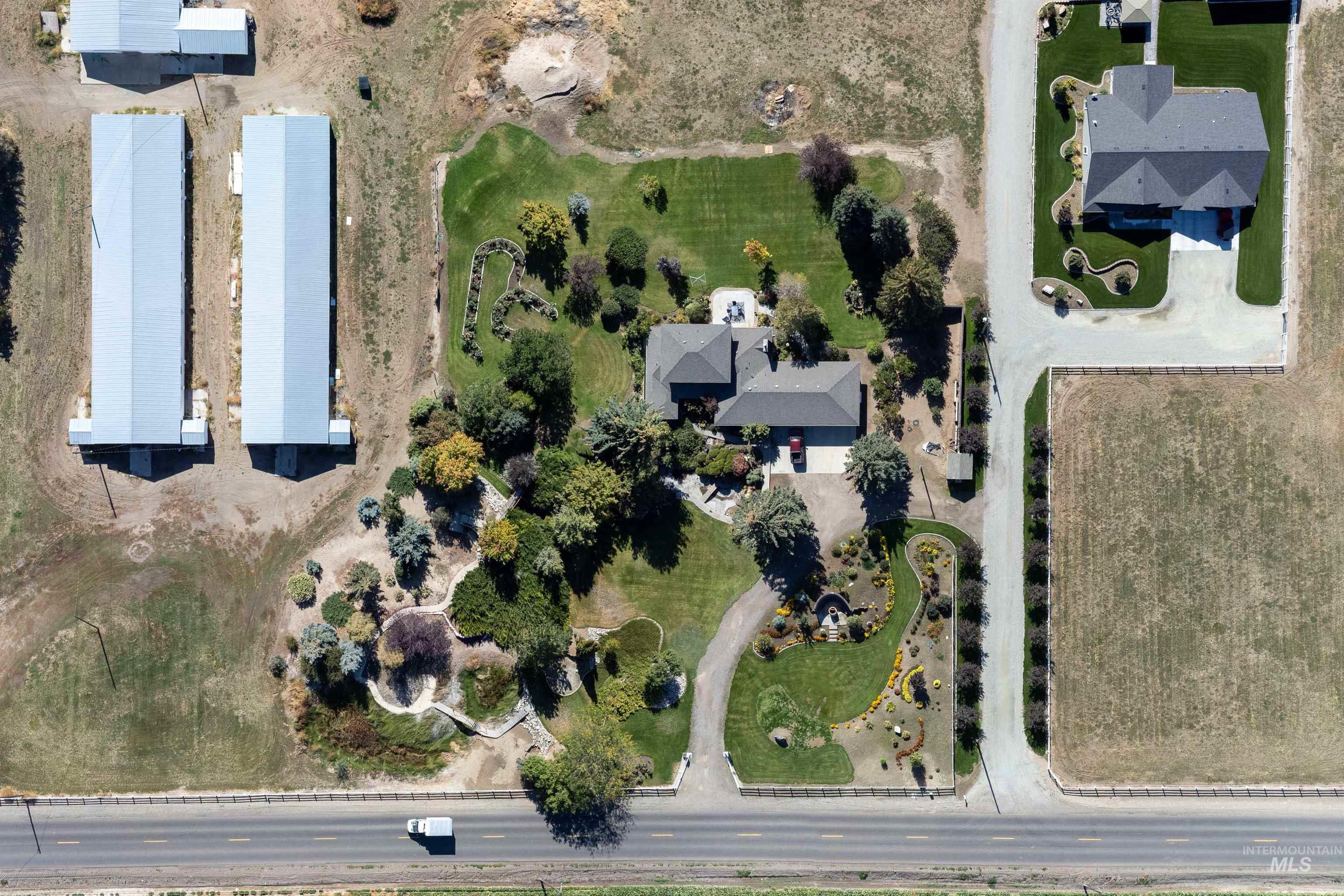 Aerial view of property's location