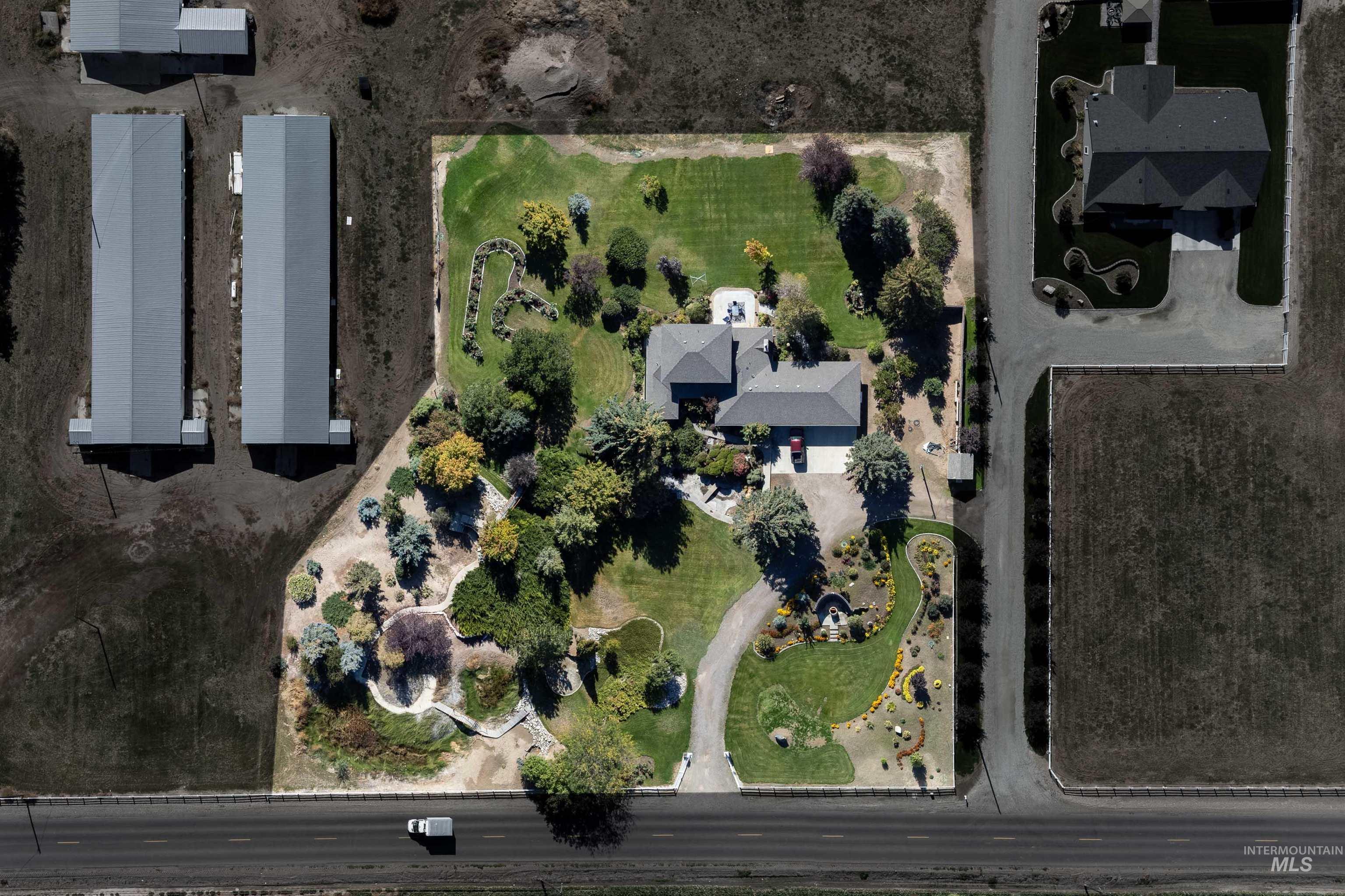 Aerial overview of property's location