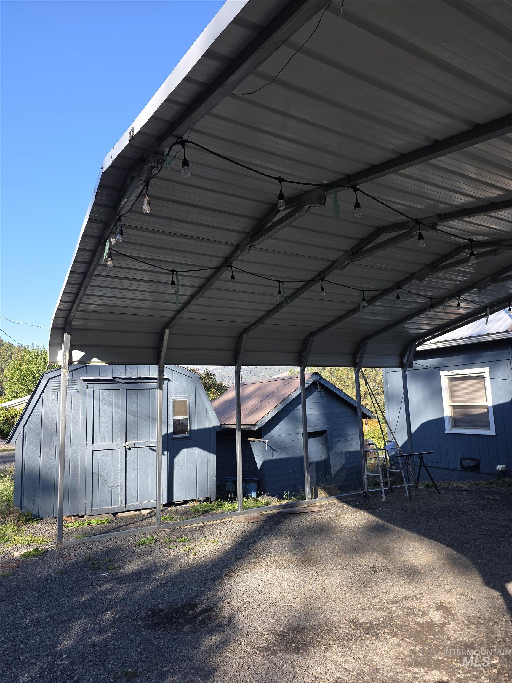 View of car parking with a carport