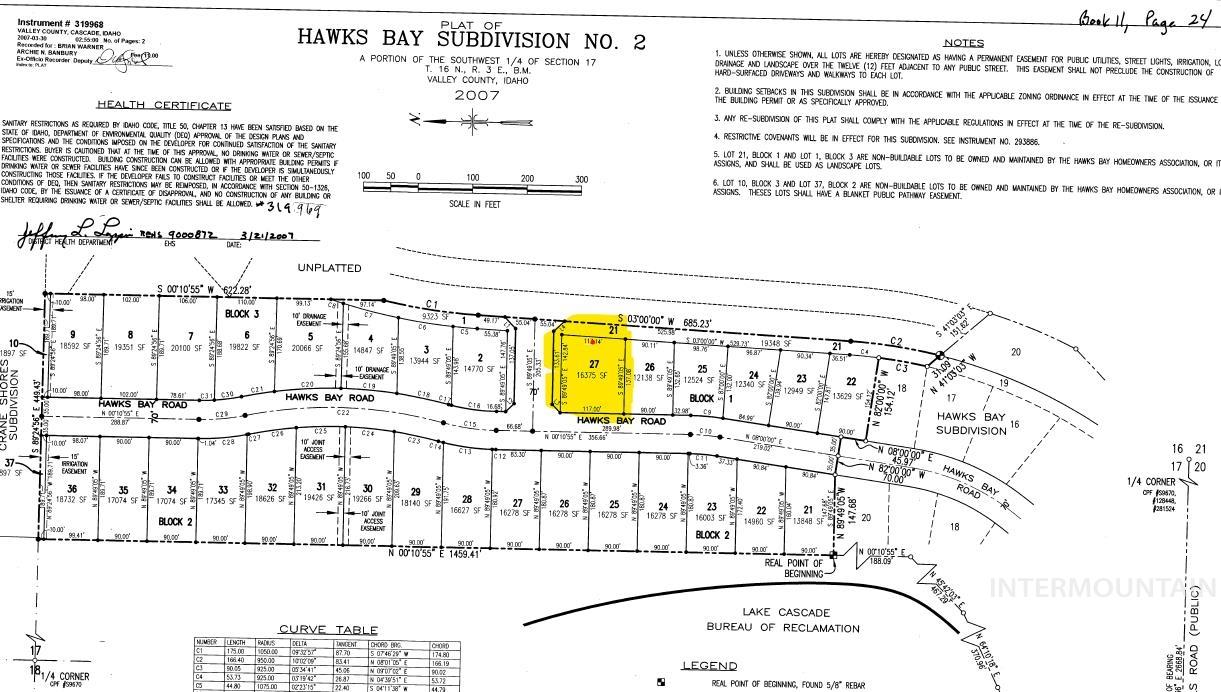 Map of parcels