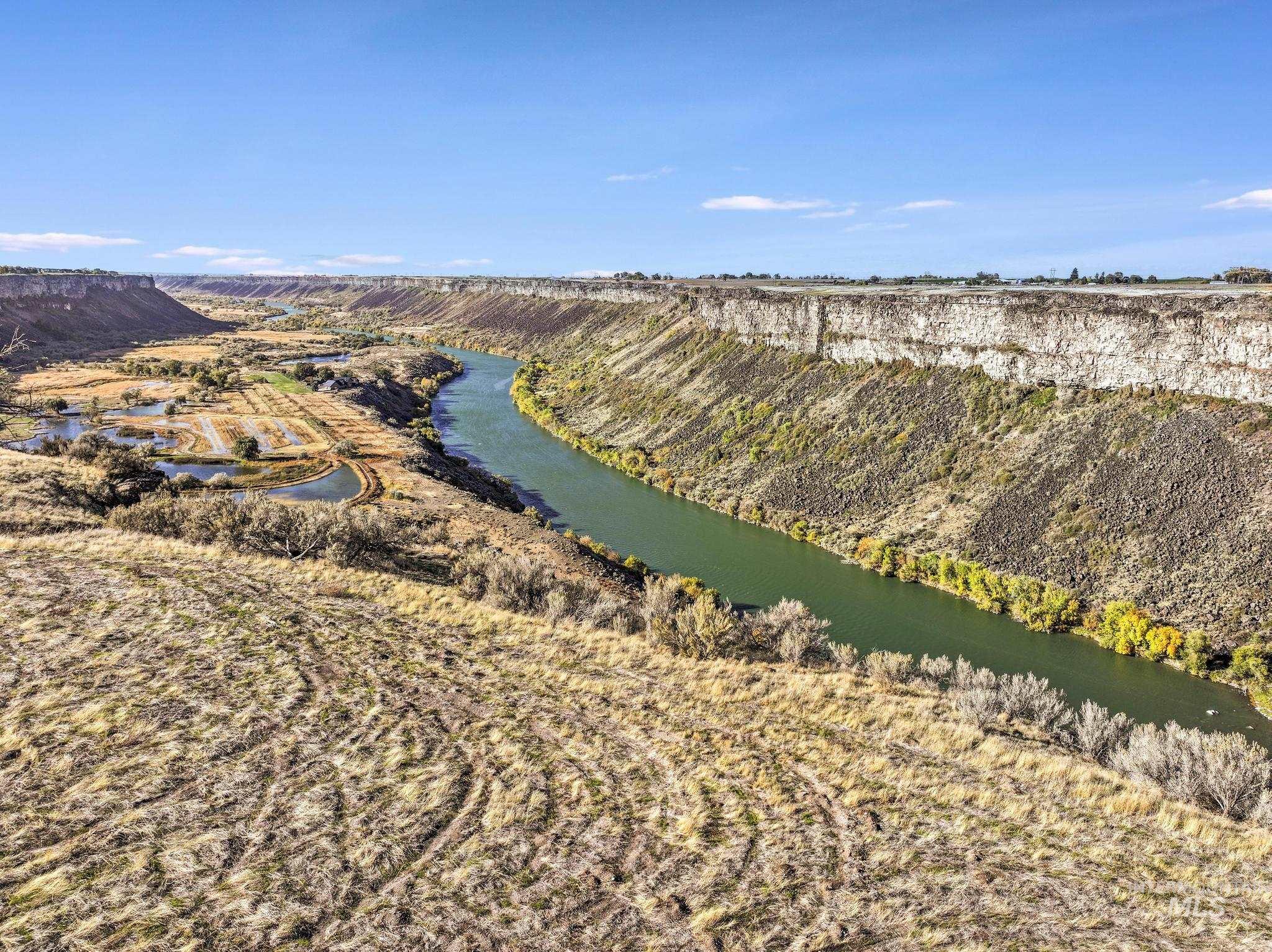 Bird's eye view of a nearby body of water