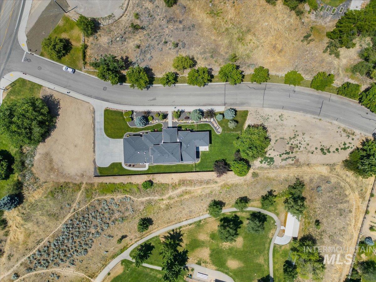 Aerial view of property's location