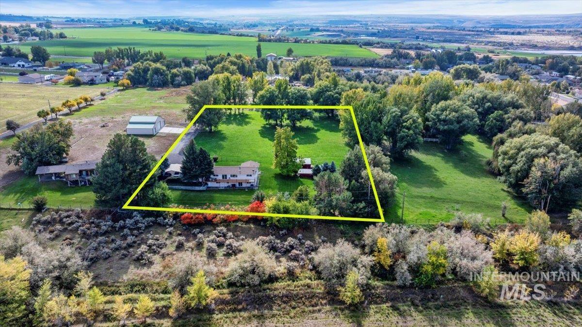View of rural area featuring property parcel outlined