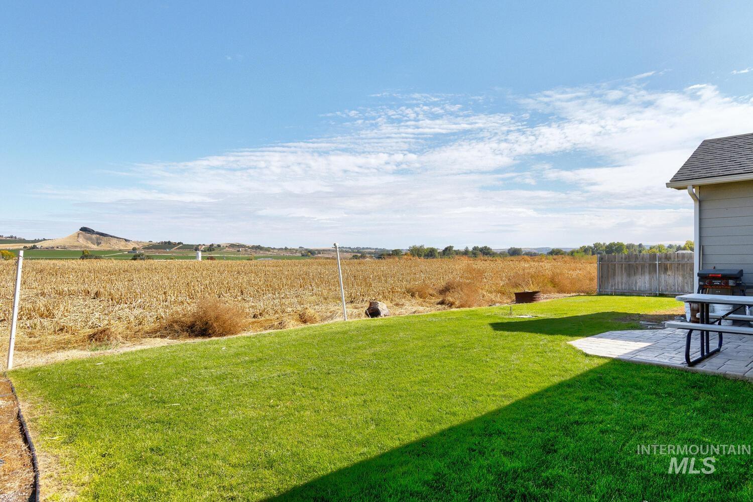 View of yard with a patio area and a rural view