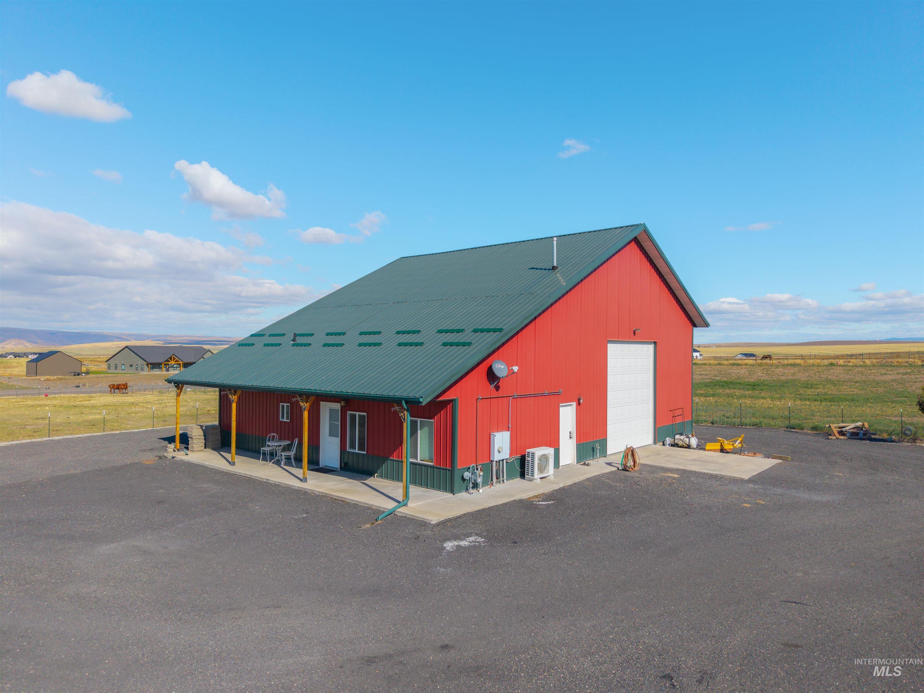 View of pole building