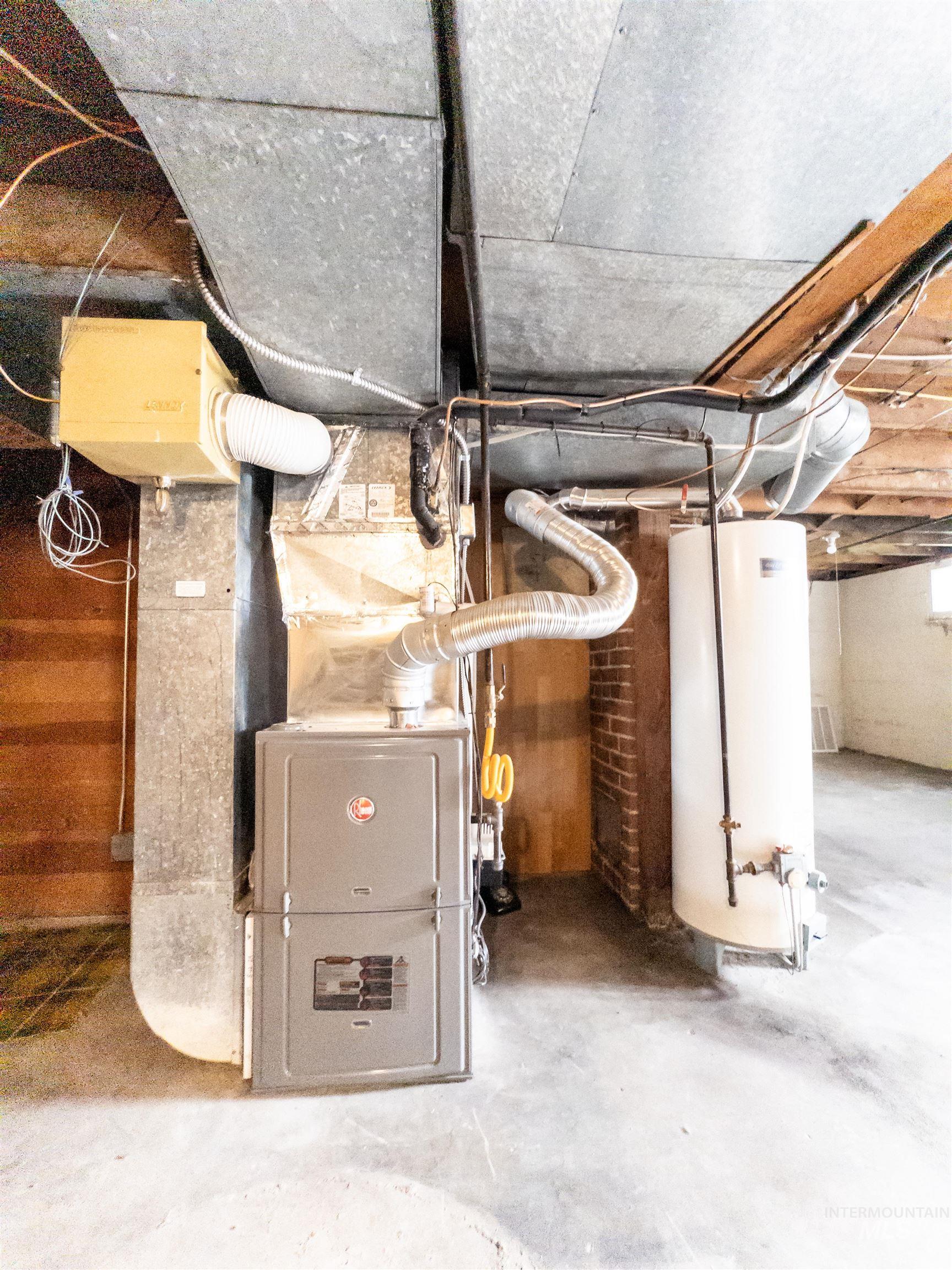Utilities with water heater and heating unit