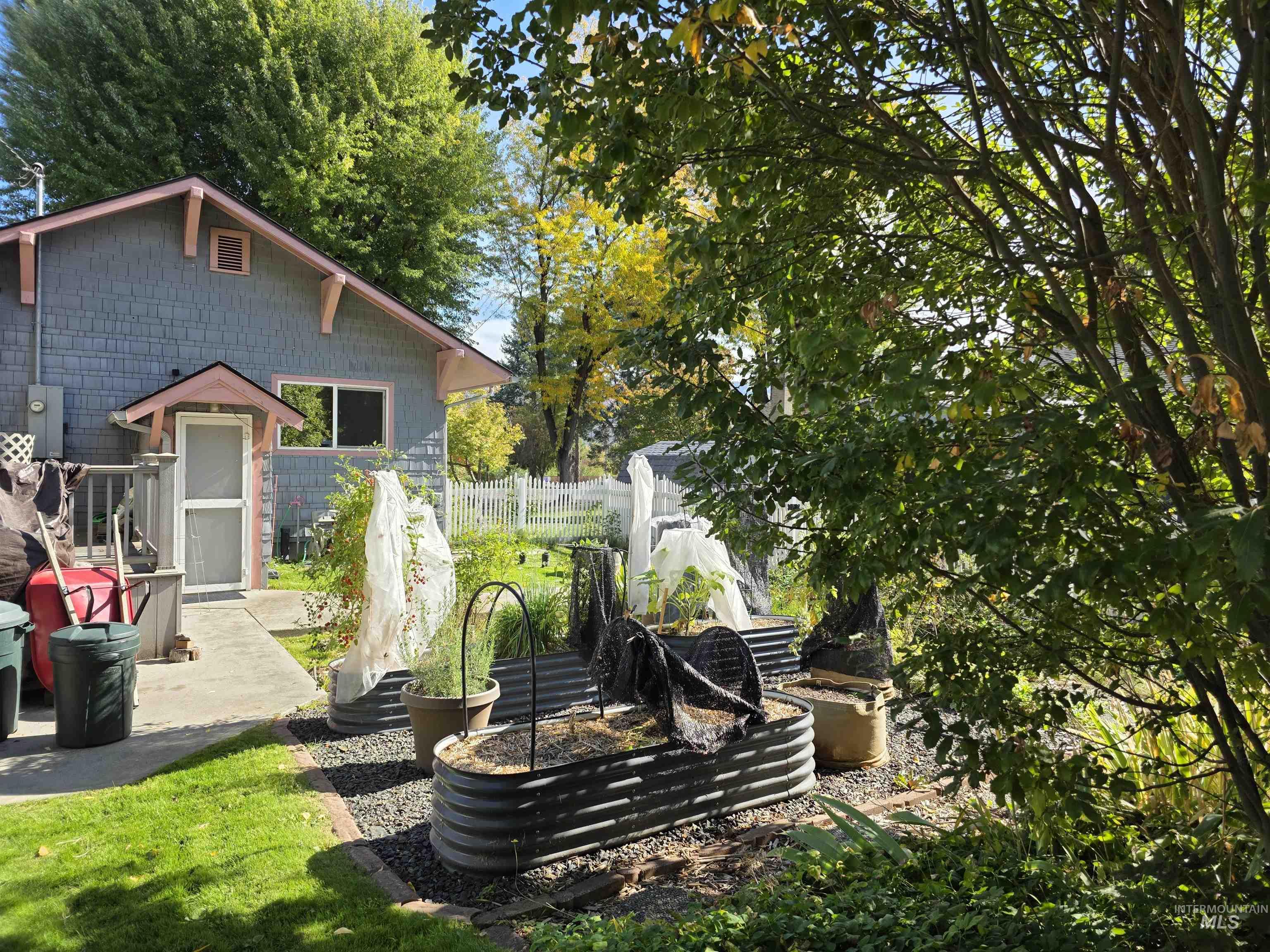 View of yard featuring a vegetable garden