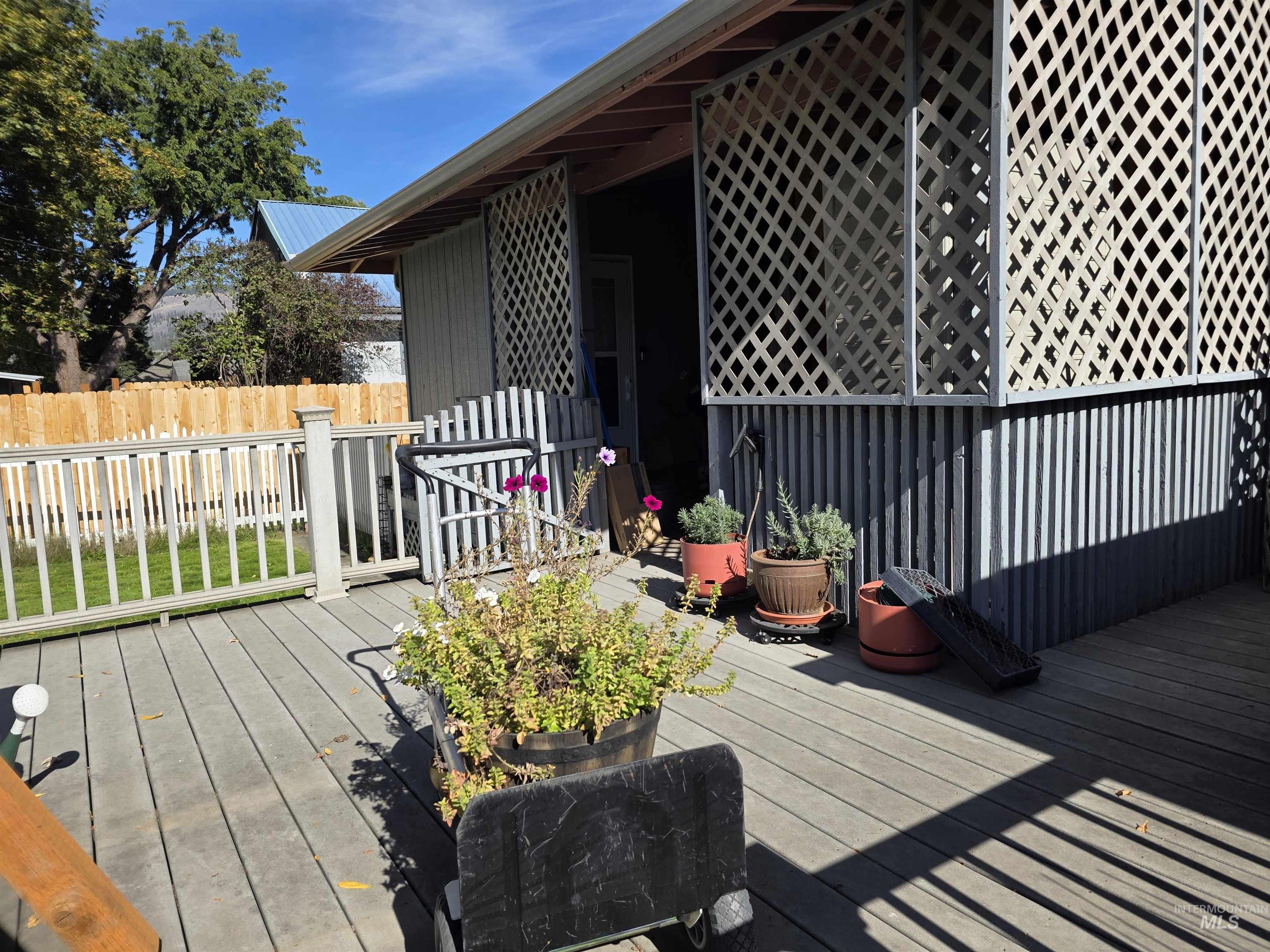 View of wooden terrace