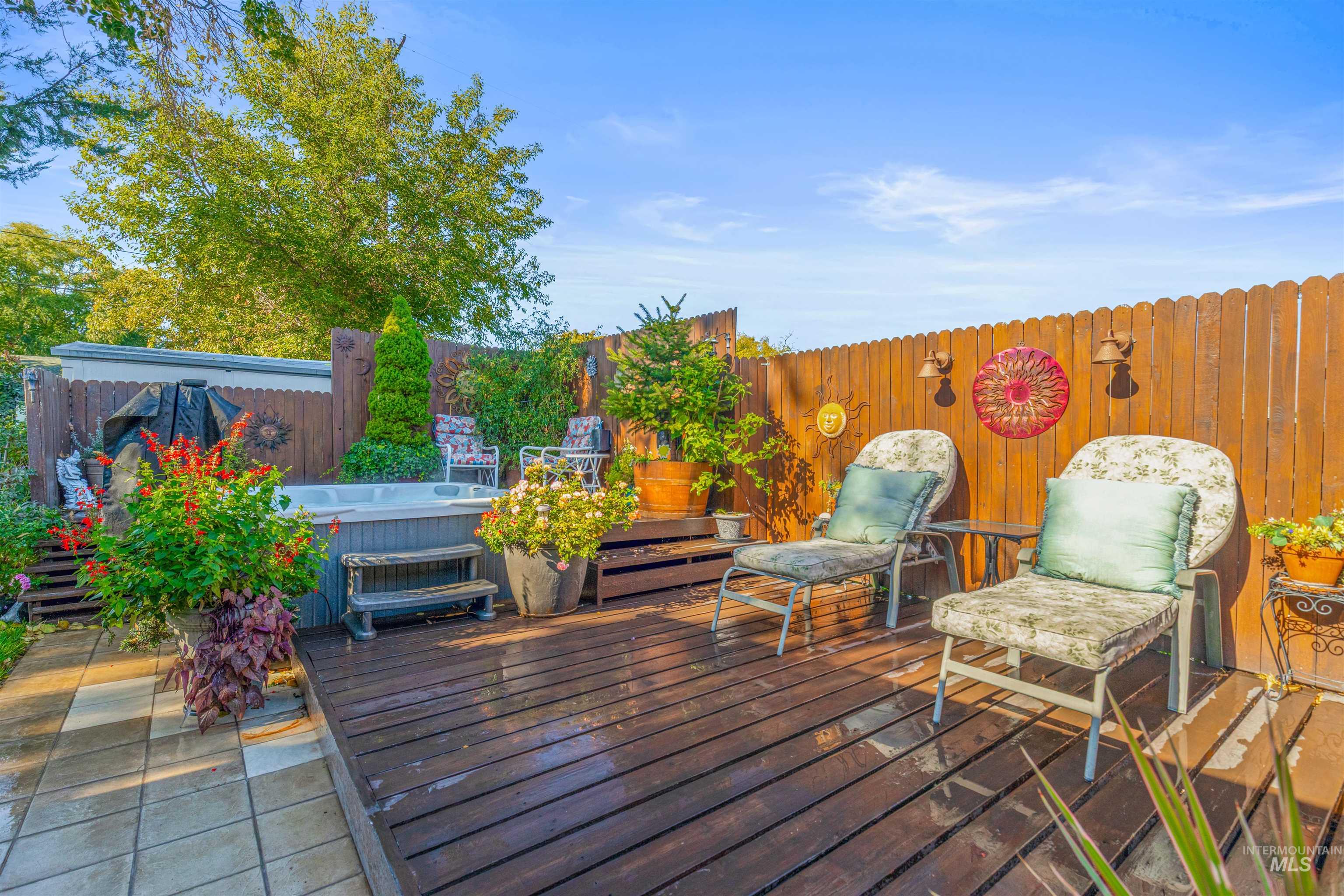 View of wooden deck