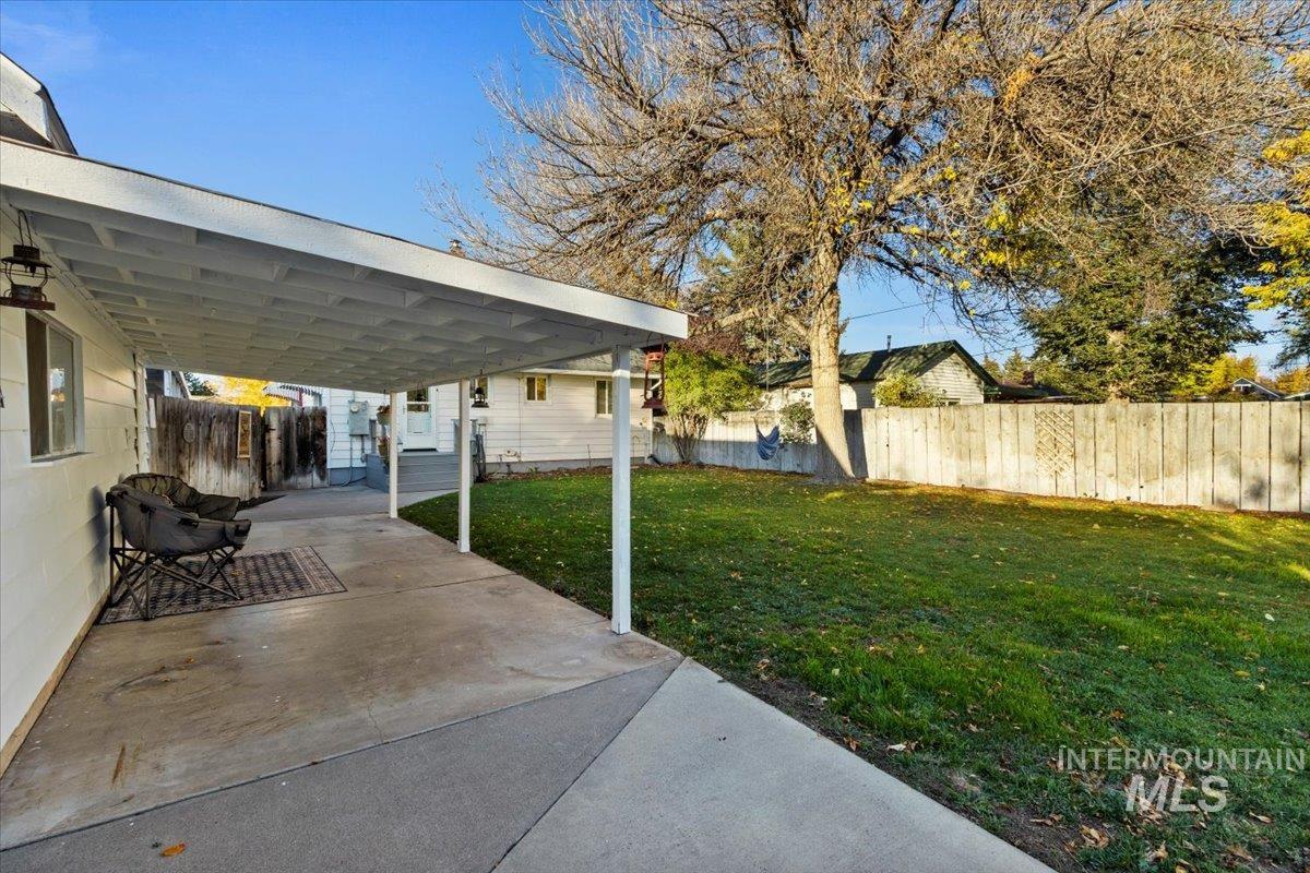 View of yard featuring a patio
