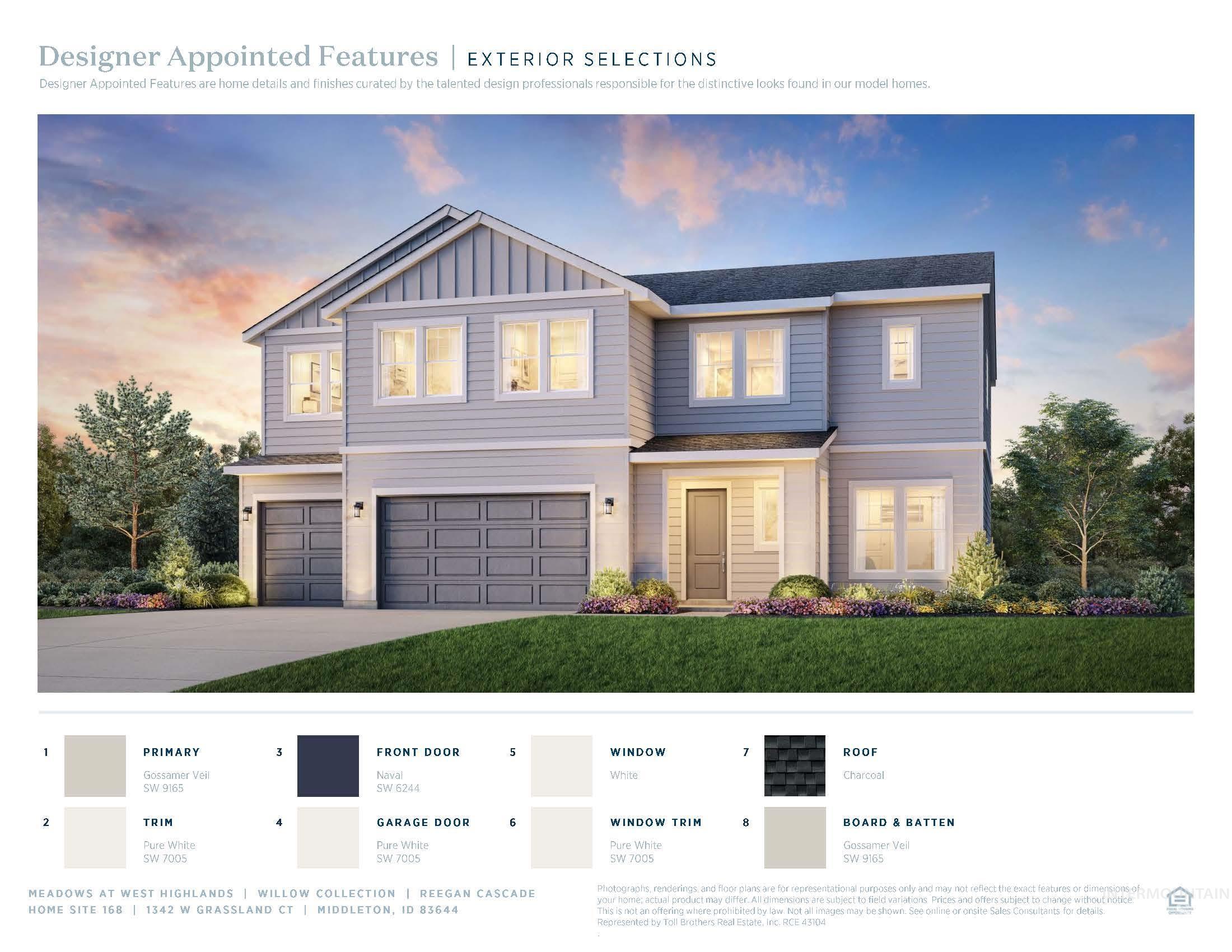 1342 W Grassland Ct, Middleton, Idaho 83644, 5 Bedrooms, 4.5 Bathrooms, Residential For Sale, Price $709,000, 98965184