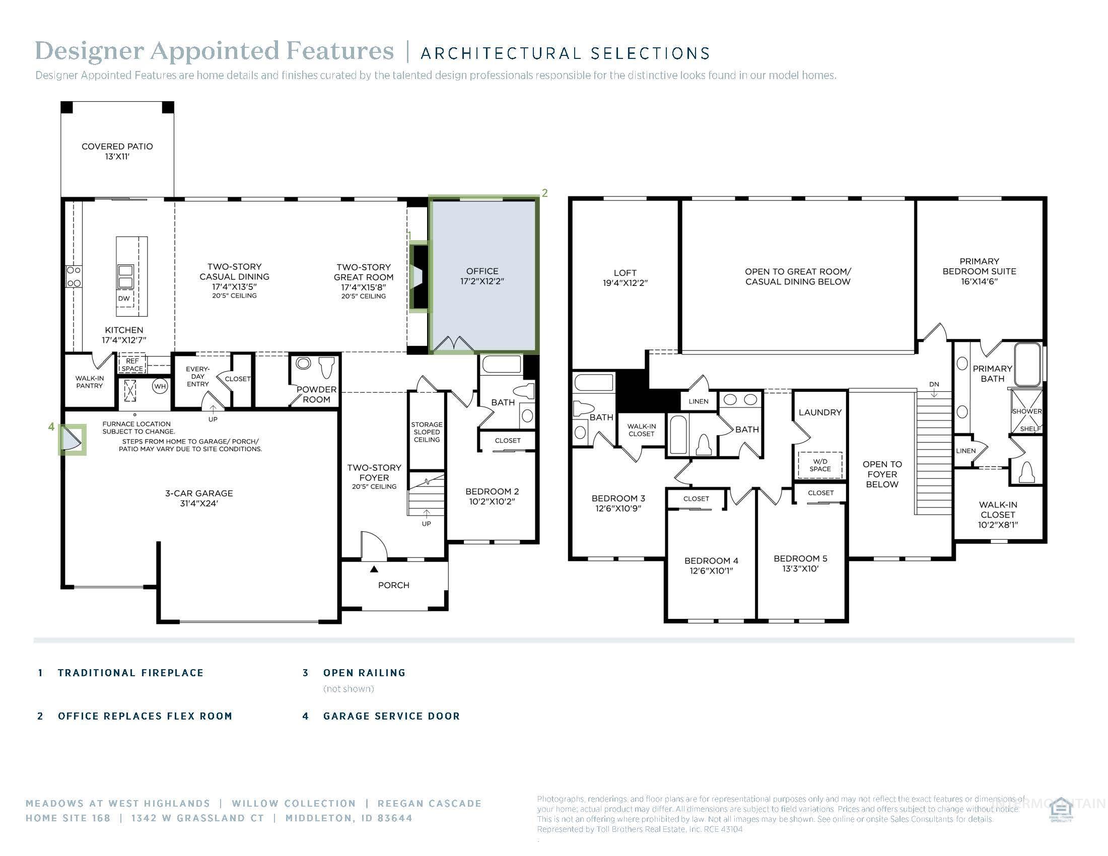 1342 W Grassland Ct, Middleton, Idaho 83644, 5 Bedrooms, 4.5 Bathrooms, Residential For Sale, Price $709,000, 98965184
