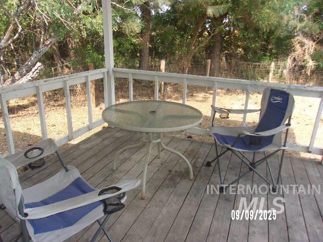 View of wooden deck