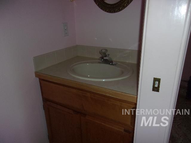 Bathroom featuring vanity