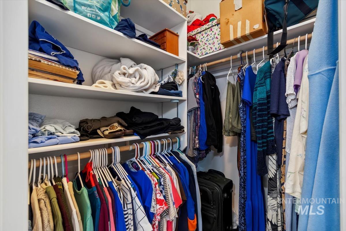 View of walk in closet