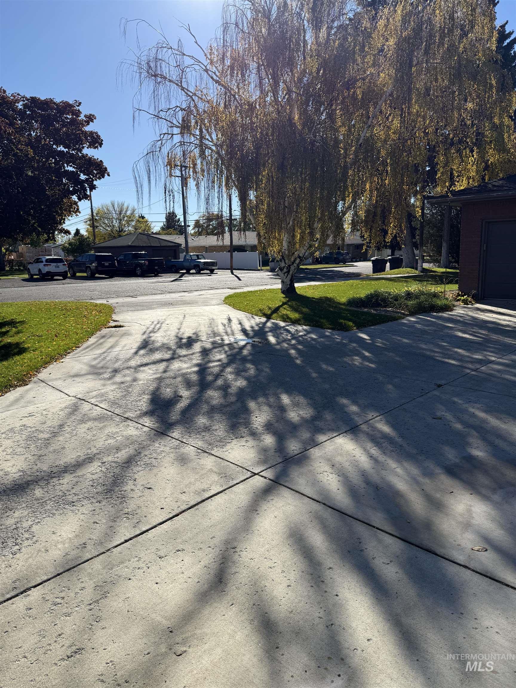 View of concrete driveway