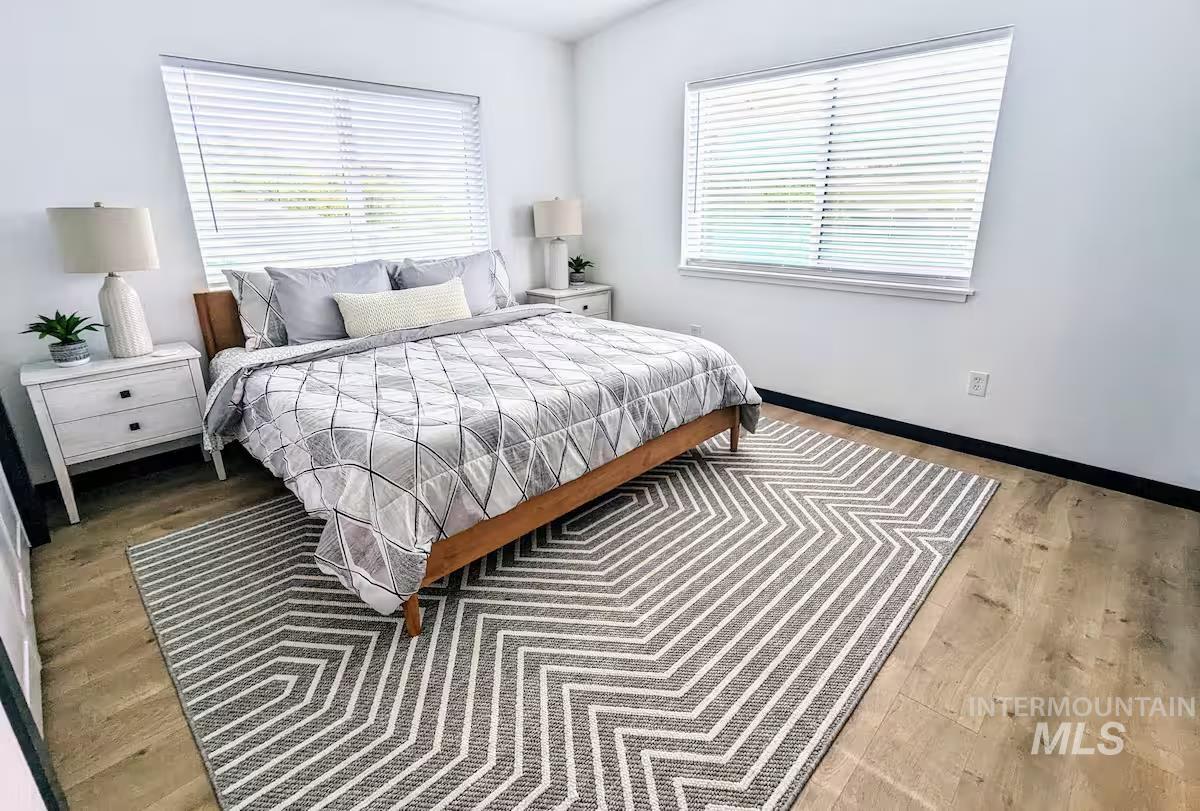Bedroom featuring light wood-style flooring