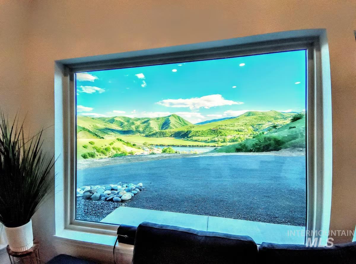 Doorway with a mountain view