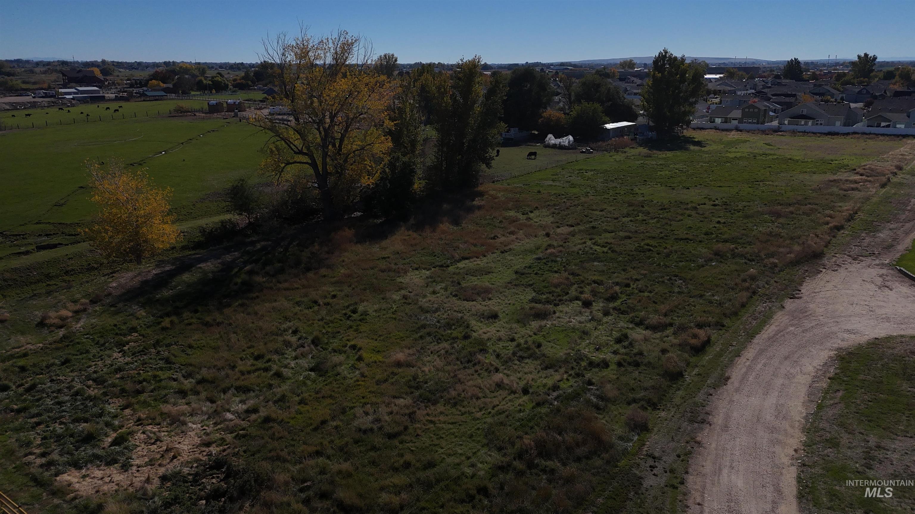 Aerial view of property's location with rural landscape