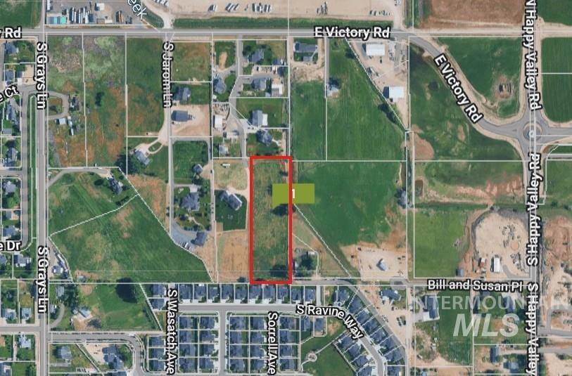 Aerial map of property and surrounding area