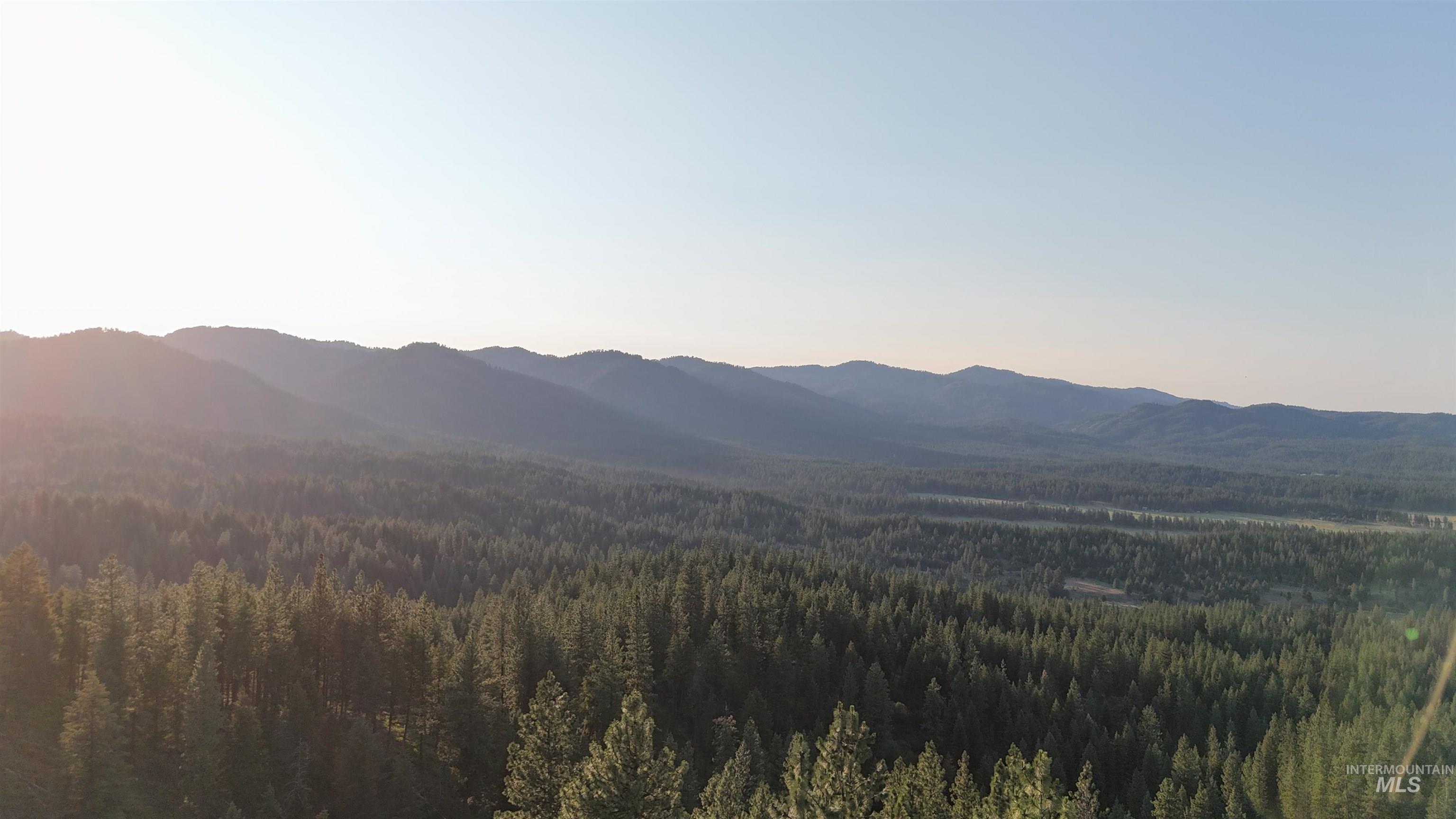 View of mountain backdrop featuring a heavily wooded area