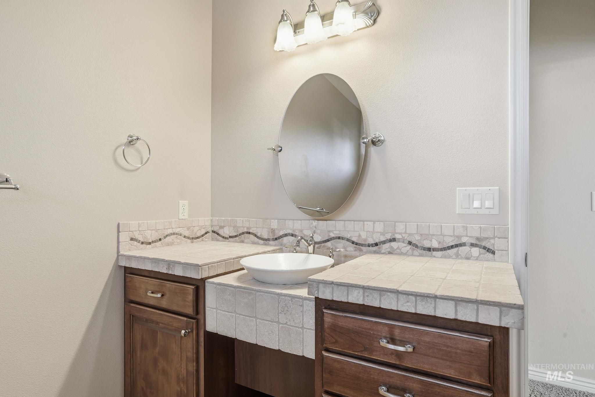 Bathroom featuring vanity