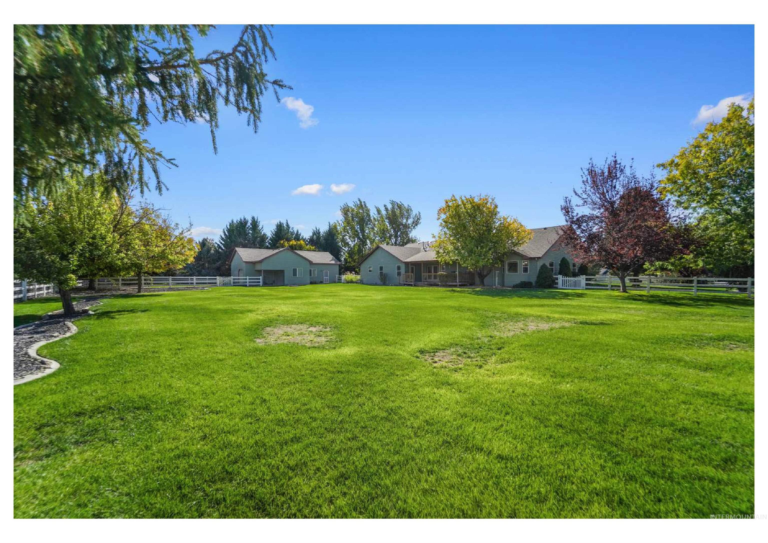 View of fenced backyard