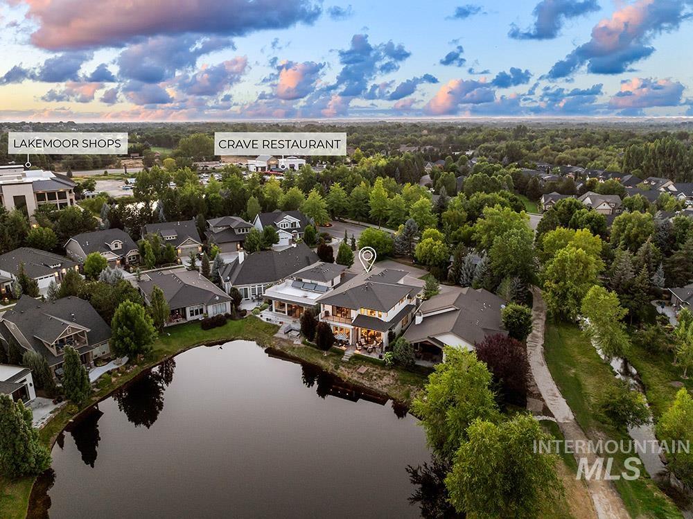 Aerial view of residential area