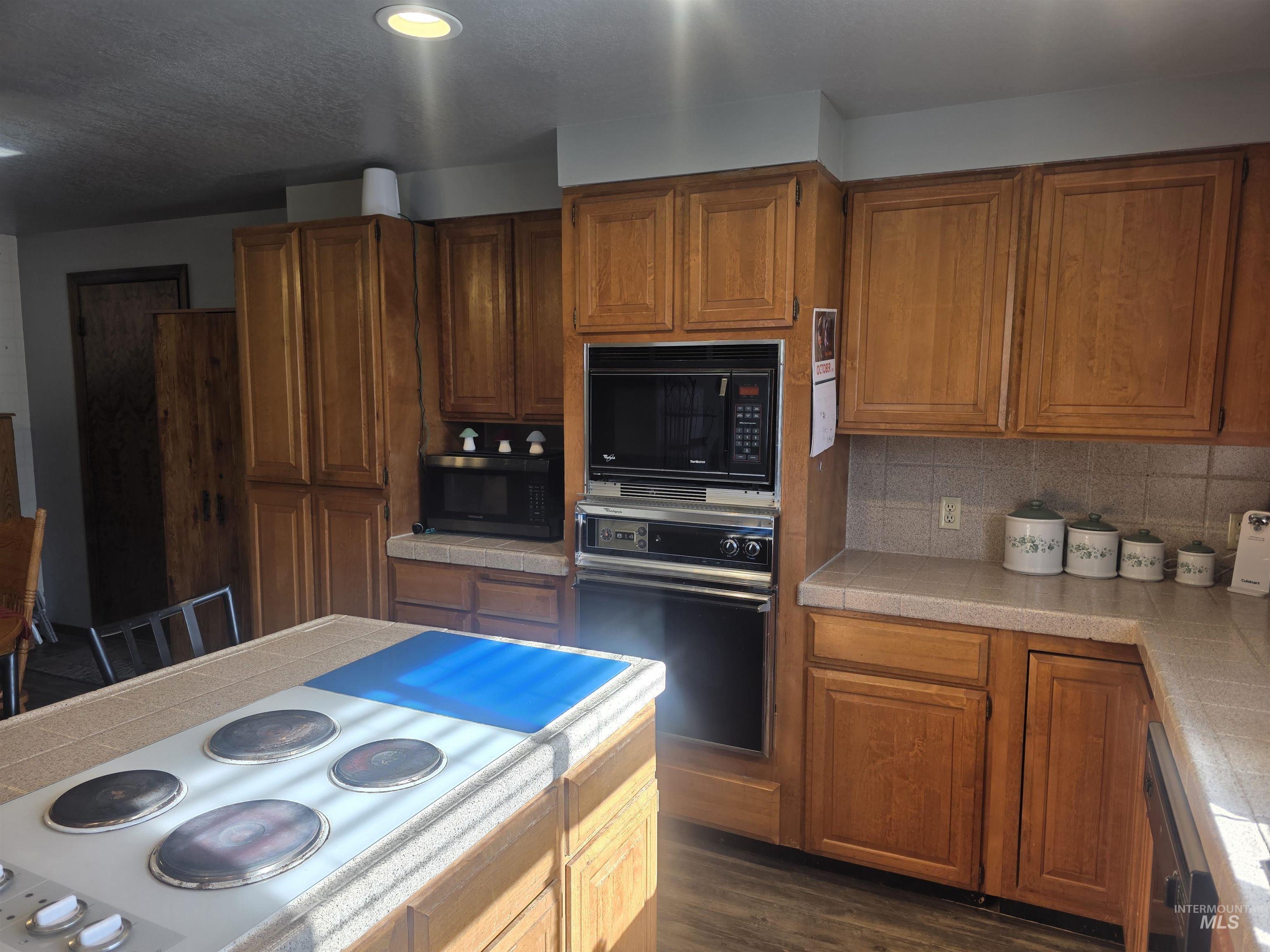 This is the main kitchen with an island.