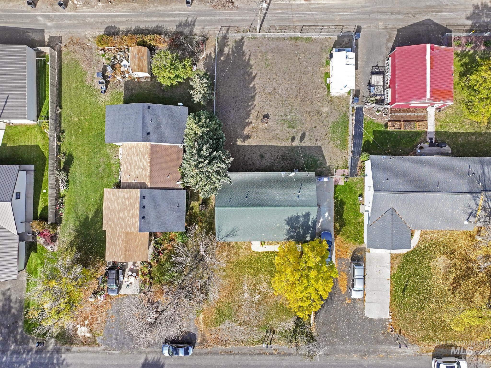 Aerial view of residential area