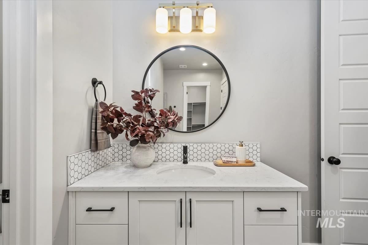 Bathroom featuring vanity