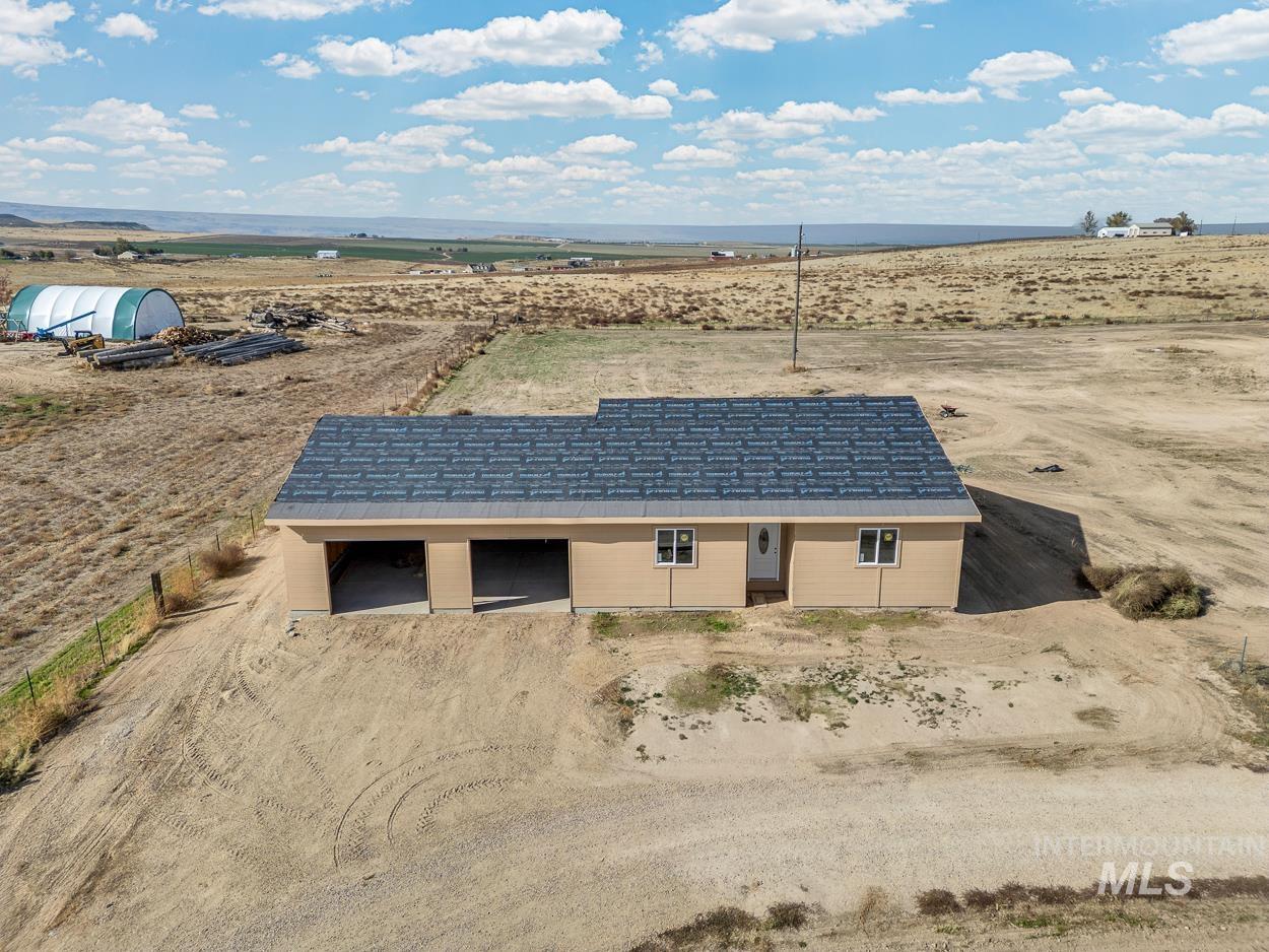 Aerial view of sparsely populated area