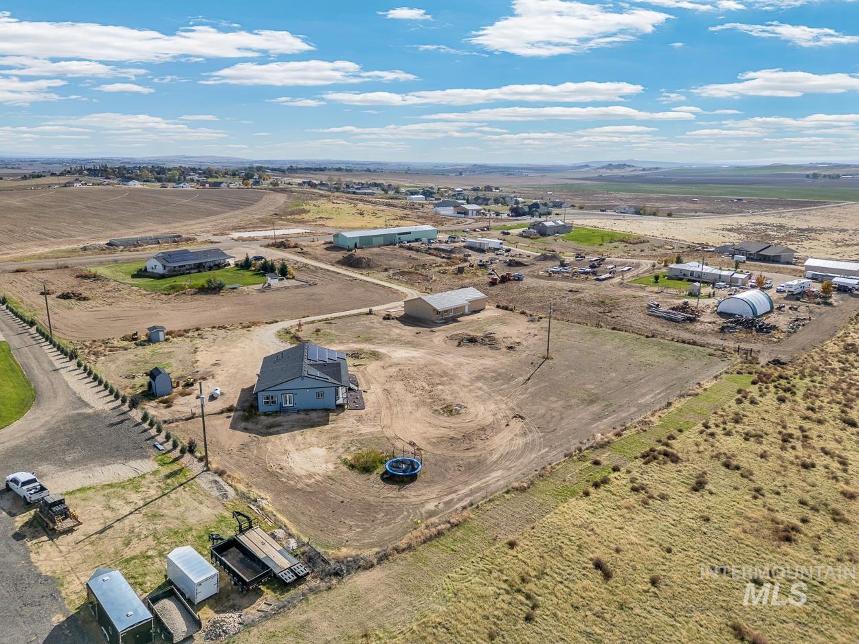 Aerial view of sparsely populated area