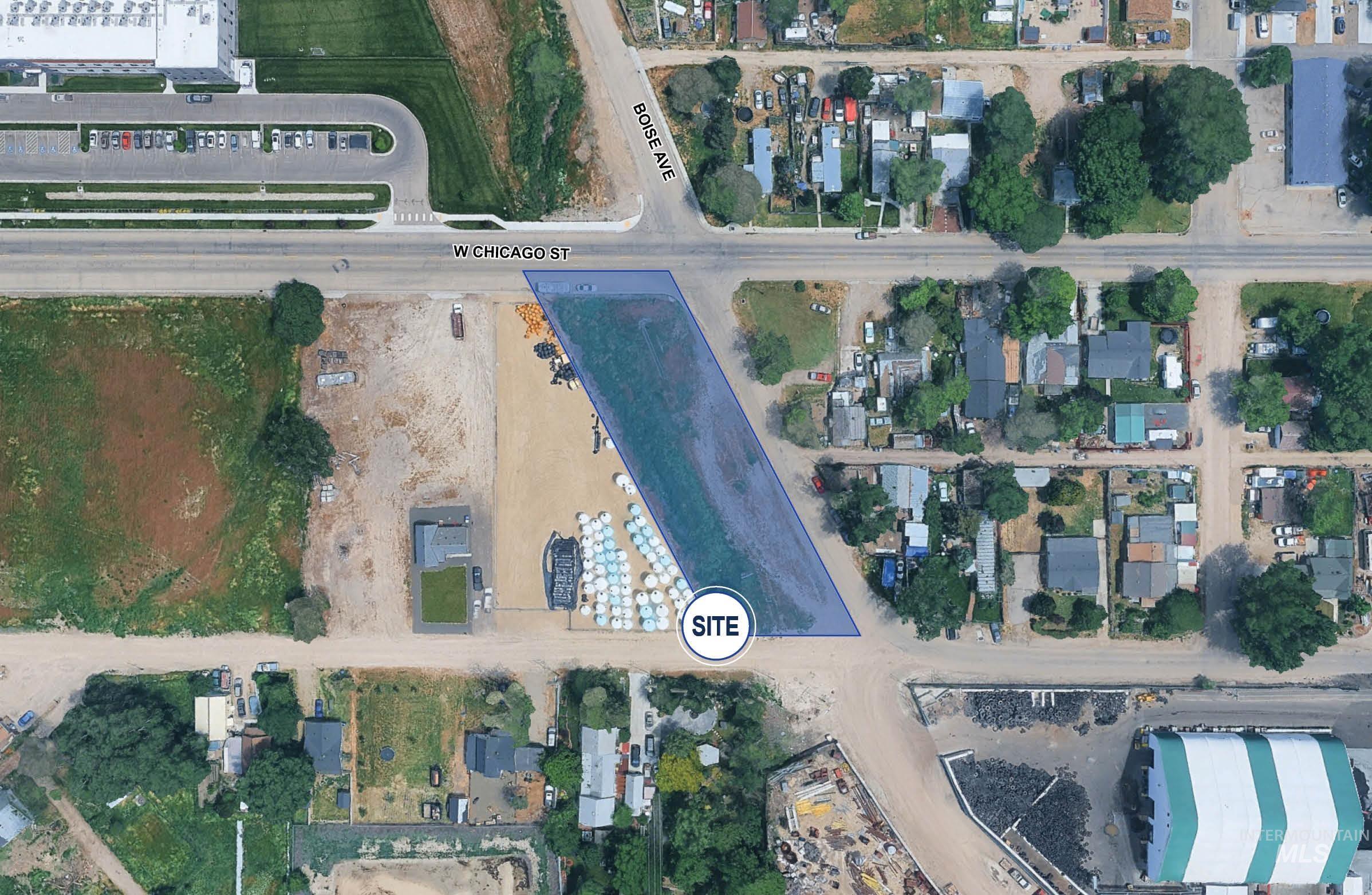 Aerial view of property's location