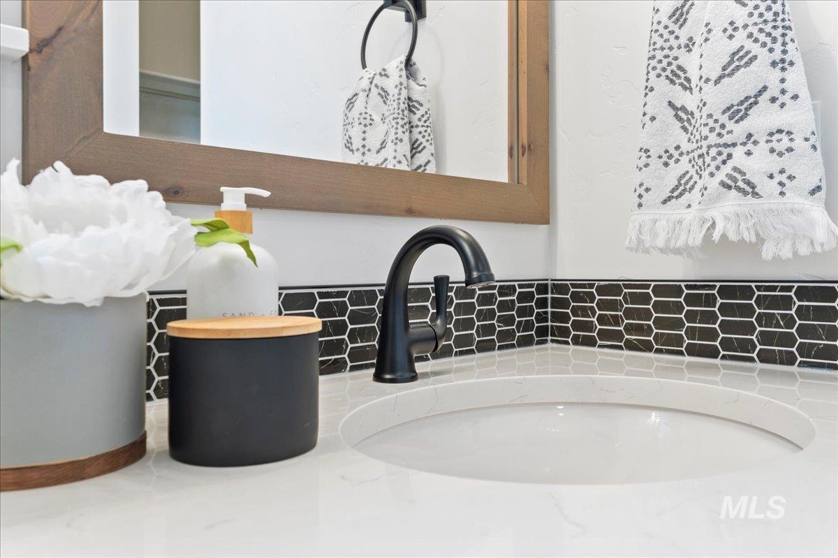 Bathroom view of vanity