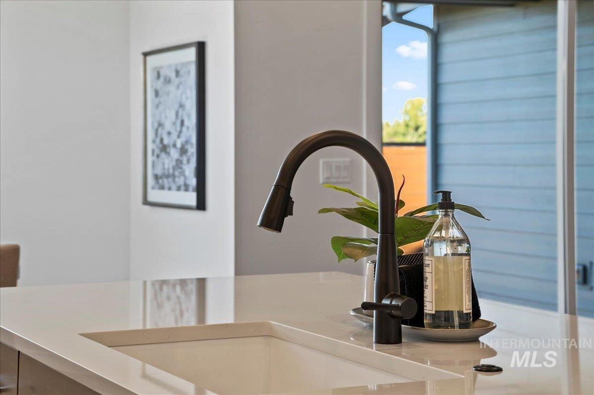 Kitchen view of a sink