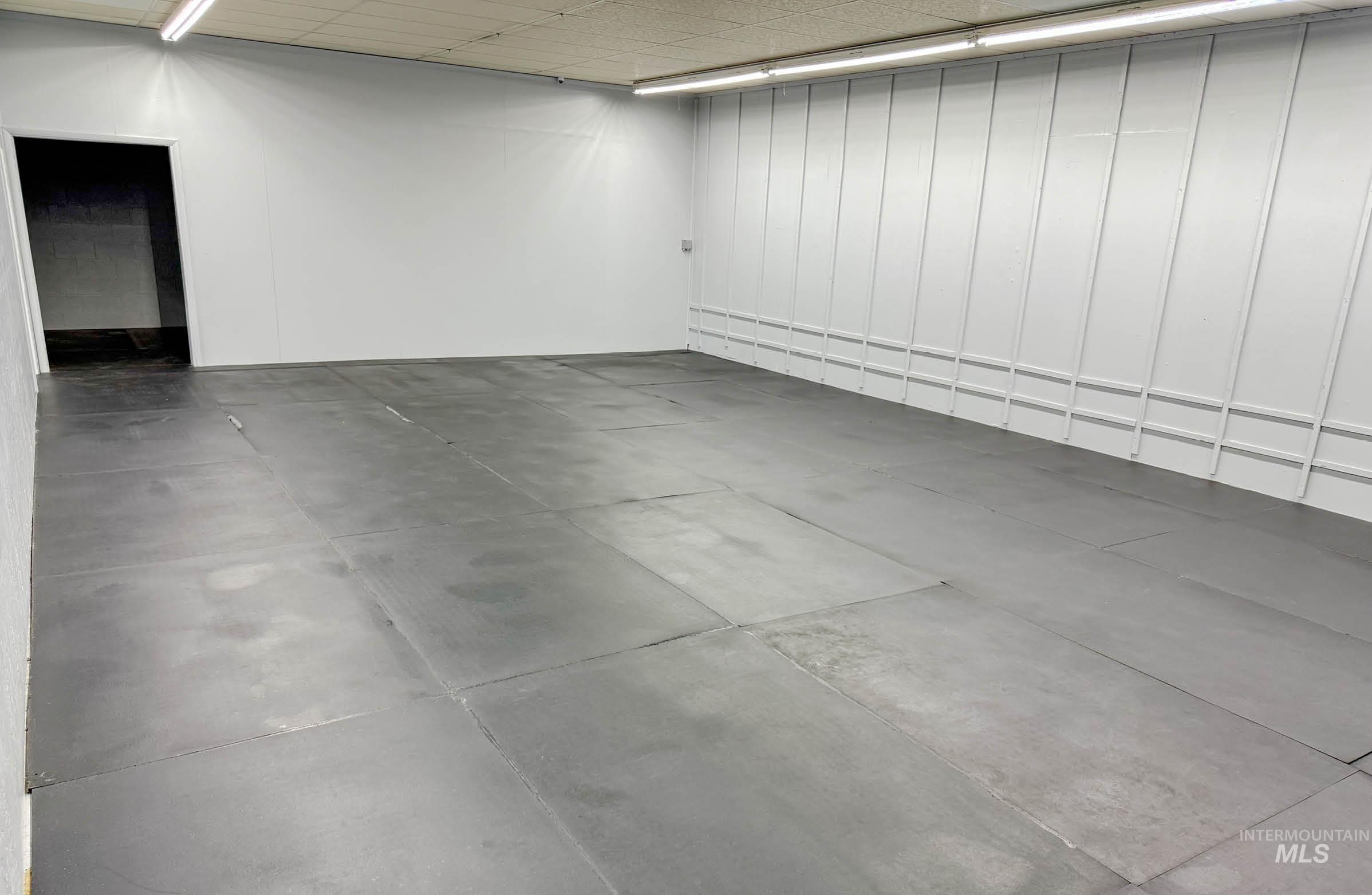 Below grade area with a drop ceiling