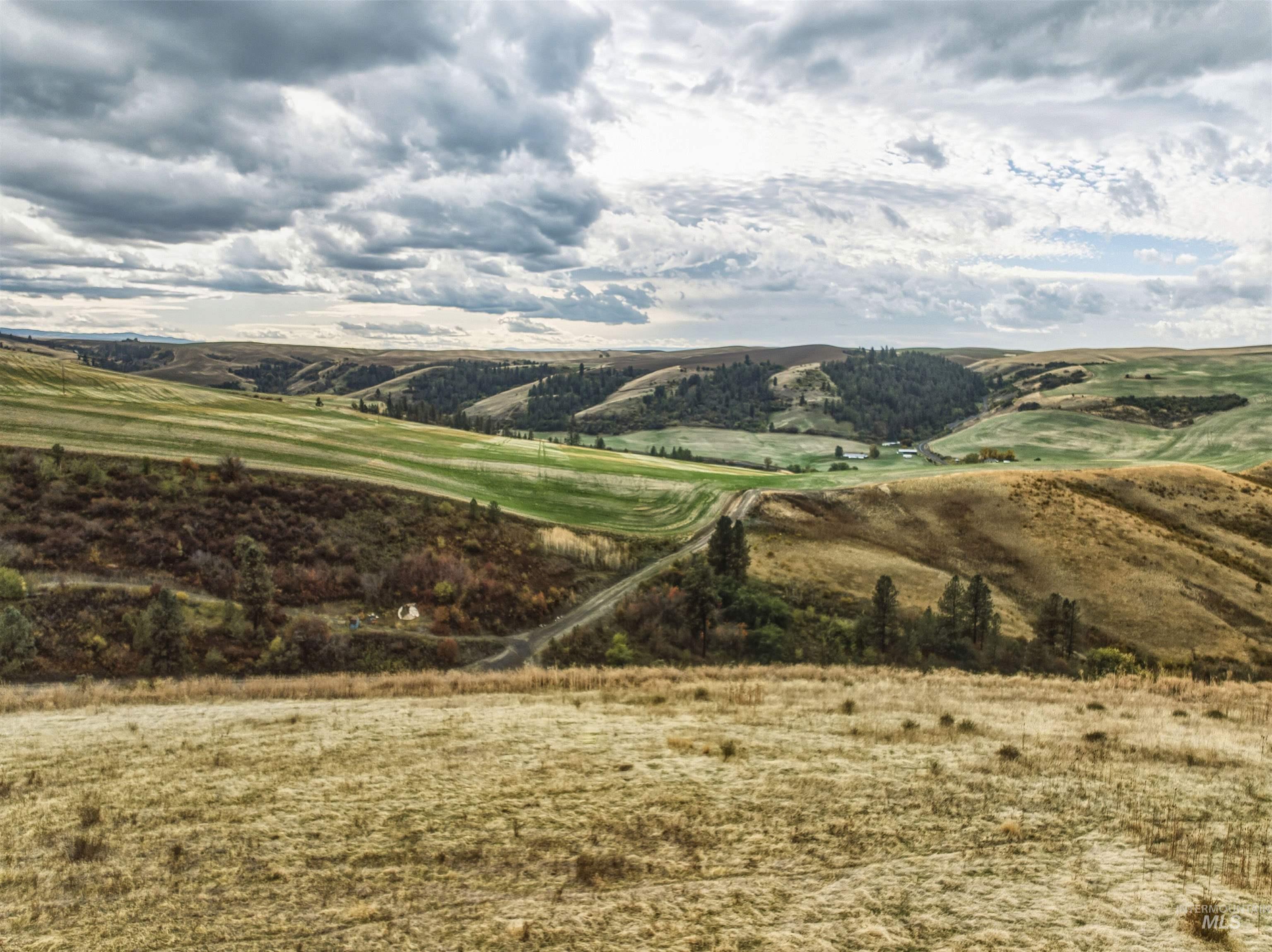 Mountain view with rural landscape